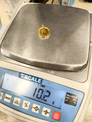 Colgante moneda soberano ingles oro 21,6kt
