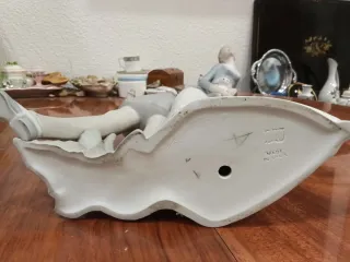 Figura Lladro Porcelana Pareja con Perro