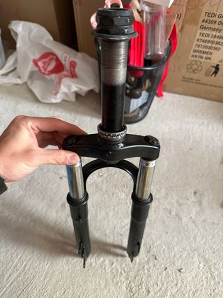 Horquilla de bicicleta negra