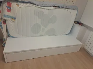 Cama nido en melamina blanca canteada en pvc