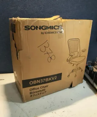 Silla de Oficina SONGMICS Ergonómica de Malla, Lumbar y Brazos Plegables