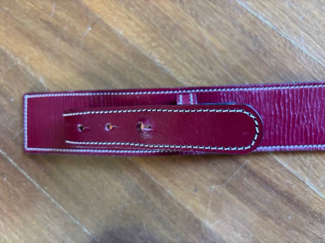 Cinturón artesanal granate 80 cm