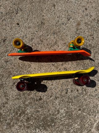 2 Patinetes Penny Naranja y Amarillo