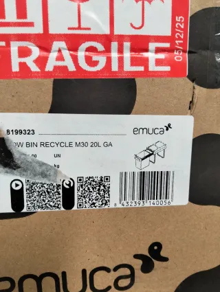 Cubo reciclaje EMUCA 20L extraíble módulo cocina