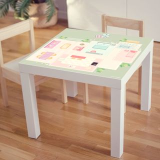 Vinilo Casita Muñecas para mesa infantil IKEA LACK