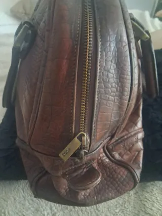 Bolsa Gucci Piel Vintage Cocodrilo Marrón