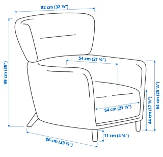 Sillón orejero rojo
