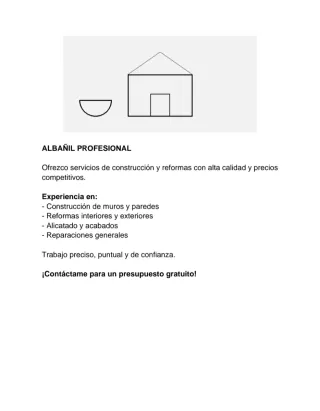Albañil Profesional: Reformas y Construcción