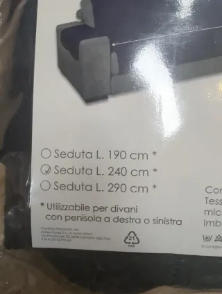 Funda Chaise Longue Gris Oscuro