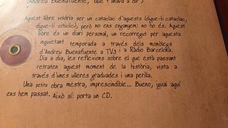 Vendo libro de Andreu BUENAFUENTE con CD  y todo!