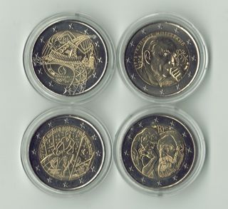 Lote 13 monedas 2 euros Francia sin circular