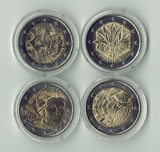 Lote 13 monedas 2 euros Francia sin circular