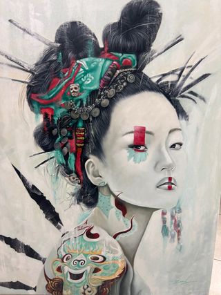 Cuadro Impresión Guerrera Tailandesa