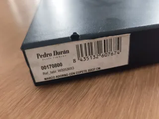 Marco plata Pedro Durán