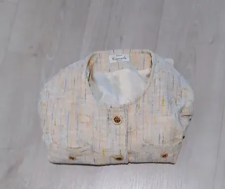 Chaqueta de señora beige multicolor