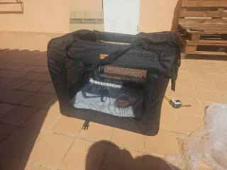 Transportín perro y gato negro