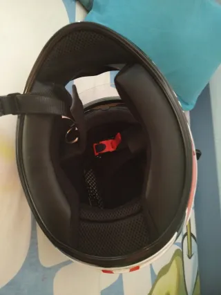 Casco de moto Zeus Talla S y guantes