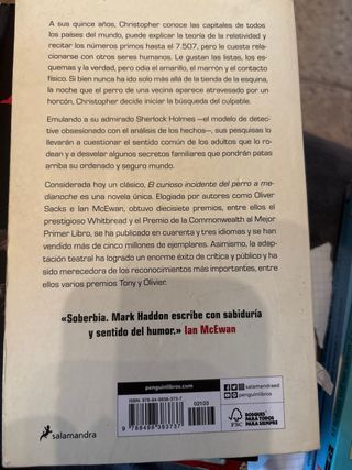 Libro El curioso incidente del perro a media noche