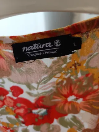 Vestido Natura estampado floral  tamanho L