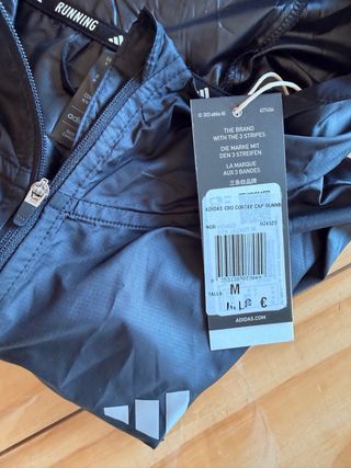 Cortavientos Adidas Negro Nuevo con Etiquetas