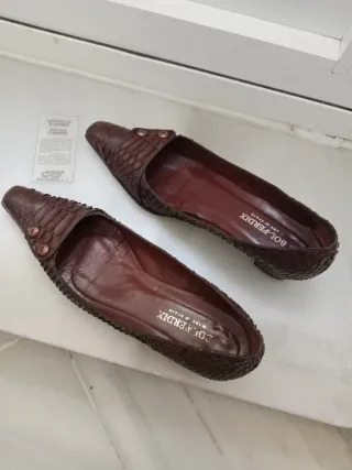 Zapatos Bolt Perdix Piel Serpiente Marrón