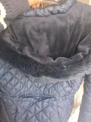 Abrigo acolchado niña azul talla 12-14