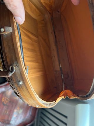 Bolso de mano antiguo de mimbre chino