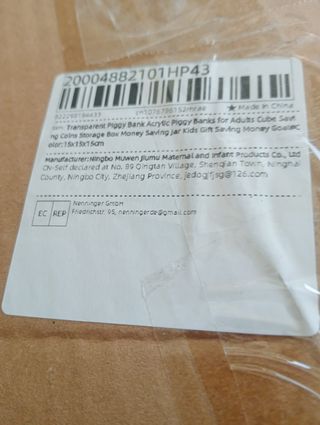 Cofre Desafio 365 Dias Acrílico Transparente