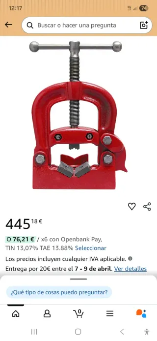 SUPER-EGO TORNILLO DE BANCO PARA TUBOS NUEVO DE 3"