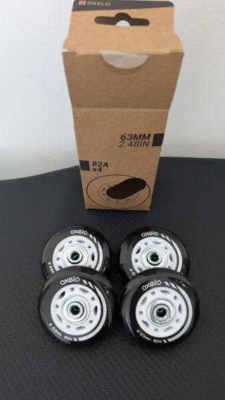 Ruedas para patines Oxelo 63mm 82A (4 unidades)