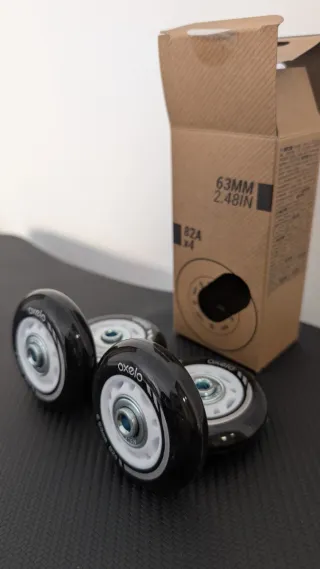 Ruedas para patines Oxelo 63mm 82A (4 unidades)