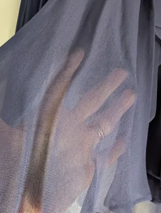 Mango Chaqueta Gasa Azul Talla M