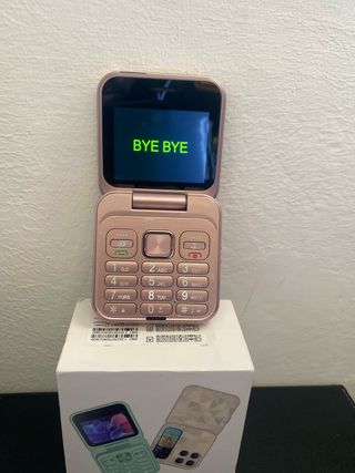 Móvil plegable rosa y verde