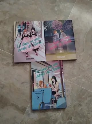 La luna en una noche de lluvia manga