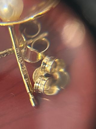 Pendientes oro con perla