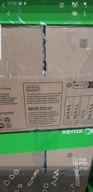 Caja folios DIN A4 80g M2 reciclados Xerox