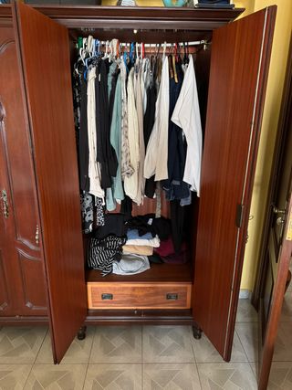 Armario vintage madera 3 módulos