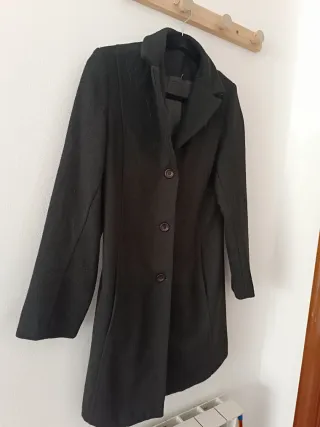 Abrigo paño clásico negro Local T. M