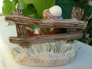 Figura Ositos Jardineros Cerámica