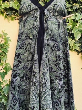 Vestido hindú estampado paisle tejido viscosa