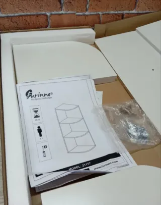 Estantería Esquinera Furinno 3 Niveles Blanca