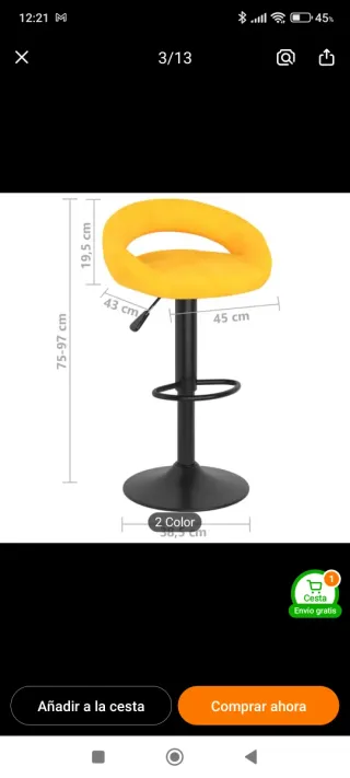 Taburetes Altos Ajustables (2uds)