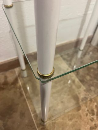 Estantería Metálica con Baldas de Cristal