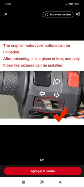 Botón intermitente Gilera