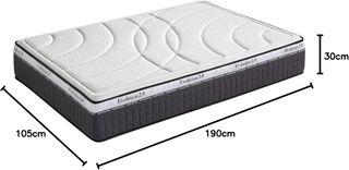 Colchón viscoelástico 105 x 190 cm Nuevo