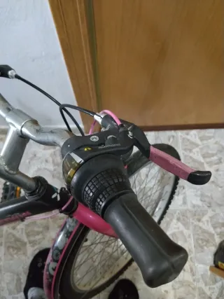 Bicicleta rosa y negra