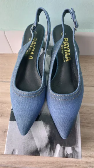 Zapatos destalonados Payma denim talla 37