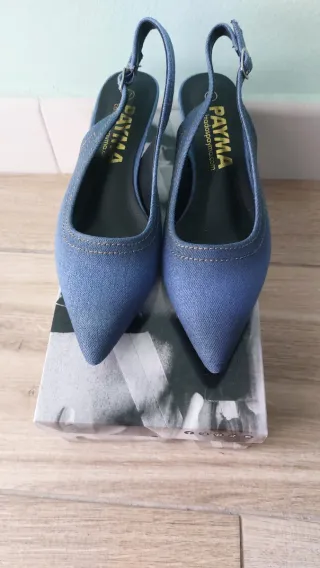 Zapatos destalonados Payma denim talla 37