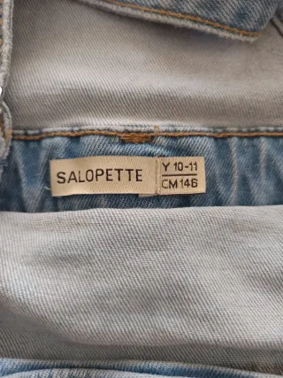 Salopette corta in denim