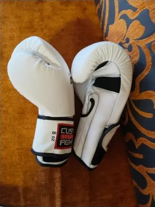 Guantes Kick Boxing Custom Fighter Blancos